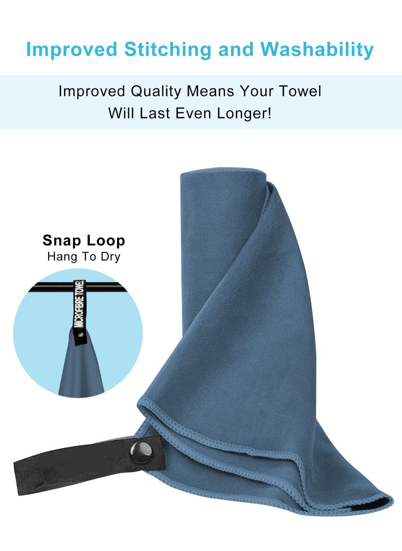 URbazaar 2 Pack Quick Drying Gym Towel 40x80CM Soft Microfiber Lightweight Sport Sweat Towel Perfect Travel Camping Towel Super Absorbent Ultra Compact for Gym Sport Yoga Backpacking Beach Swimming  - Image 5