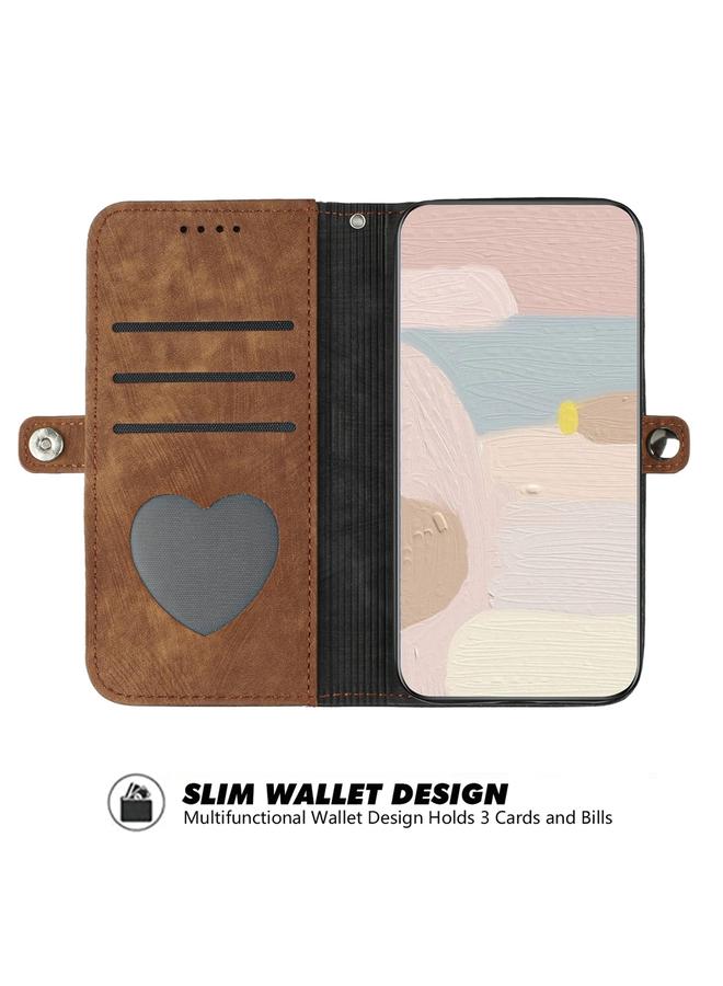 S-TOP Case For Motorola Moto G35 Side Buckle Double Fold Hand Strap Leather Phone Case - Image 4