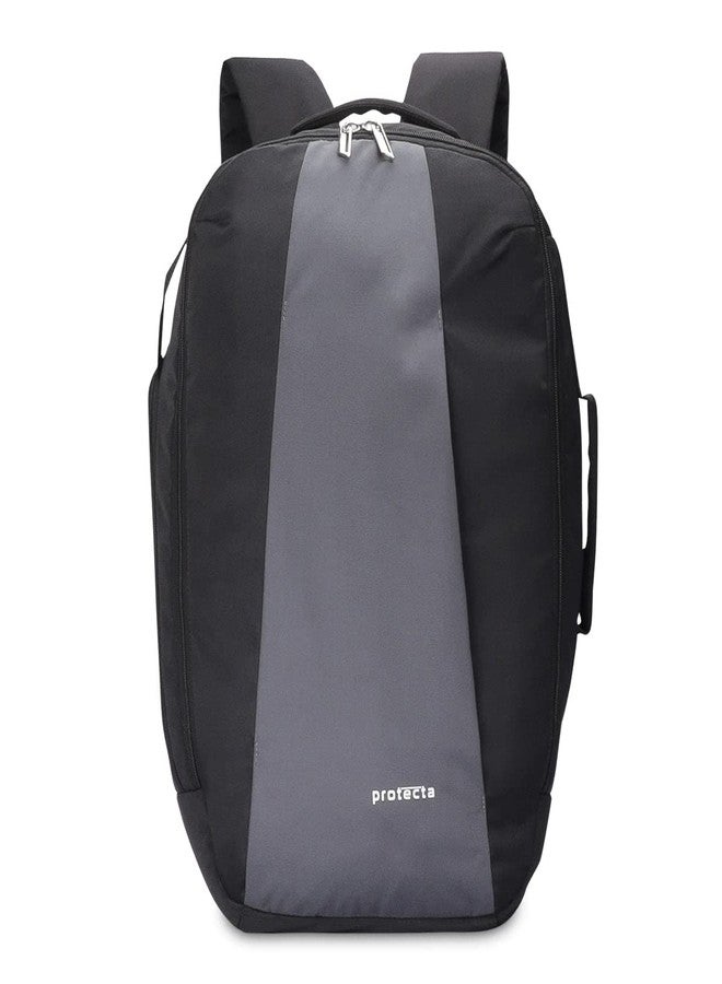 Protecta Proposed Merger Convertible Backpack Office Bag - with external laptop compartment and space for clothes and accessories for work or leisure trips - Black & Grey - Image 1