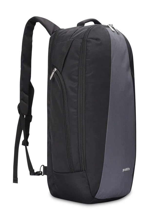 Protecta Proposed Merger Convertible Backpack Office Bag - with external laptop compartment and space for clothes and accessories for work or leisure trips - Black & Grey - Image 2