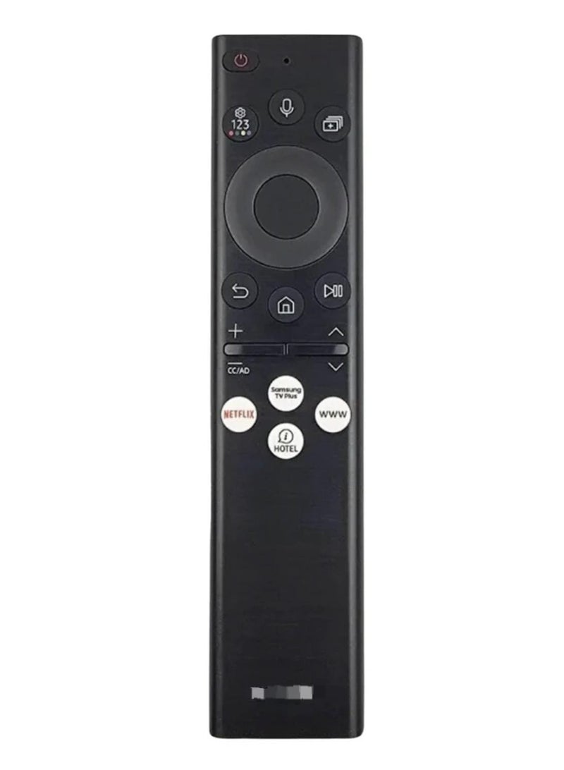 Solar-powered remote control replacement for Samsung TVs with rechargeable solar cell, Bluetooth, and 4 shortcut buttons. Compatible with Samsung Neo LED Smart 4K UHD TVs. - Image 1