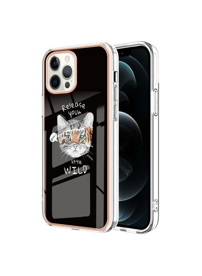 زبون جراب لهاتف iPhone 12 Pro Max مطلي بالرخام الكهربائي مع غطاء هاتف IMD مزدوج الجوانب - Image 1