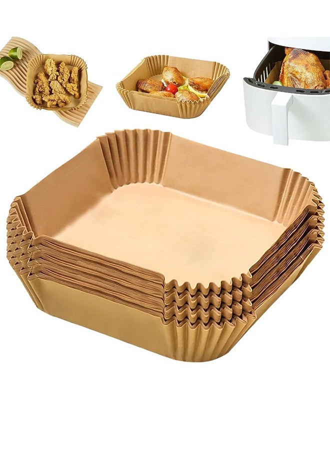 ZCM-HAPPY - 300 Pcs Air Fryer Paper Plates ,High Temperature Resistant Oil Absorbing Food Grade Paper Pads - Image 1