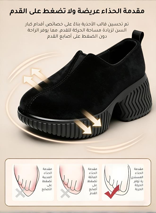حذاء كاجوال بلمسة نهائية غير لامعة، نعل سميك وزيادة ارتفاع بصرية 8 سم - Image 4