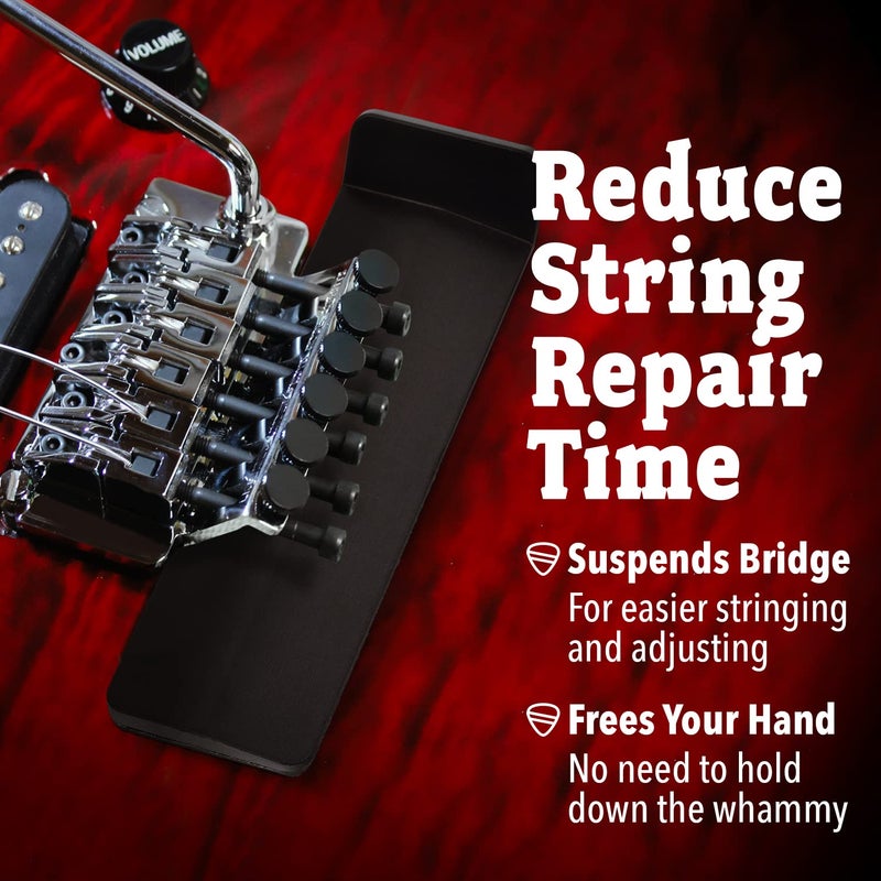 IMPRESA Guitar Floating Tremolo Bridge Shim - Fast String Changes & Floating Tremolo Block - Bridge Block & Support Tool - Intonation Tool for Electric Guitar - Pack of 2 - Image 2