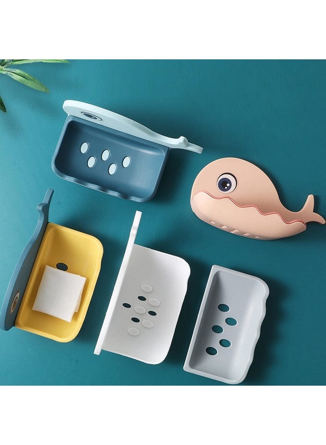 wolpin Soap Stand Holder For Bathroom Kitchen Sink Magic Stickers Wall Mounted (Pack Of 4 Pcs) Soap Dish Holder, Fish Design Multicolour(Plastic) - Image 2