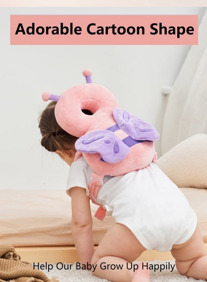 Ru syanl Toddler Baby Head Protection Cushion Backpack(Pink Butterfly)  - Image 5