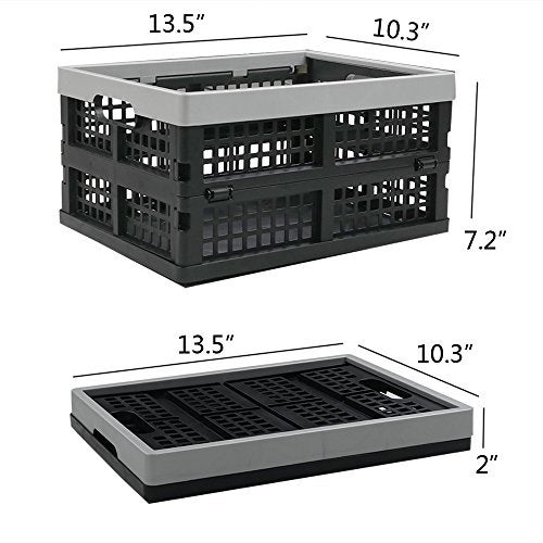Doryh 16-Liter Collapsible Storage Crates/Stackable Storage Container Basket, Set of 2 - Image 2