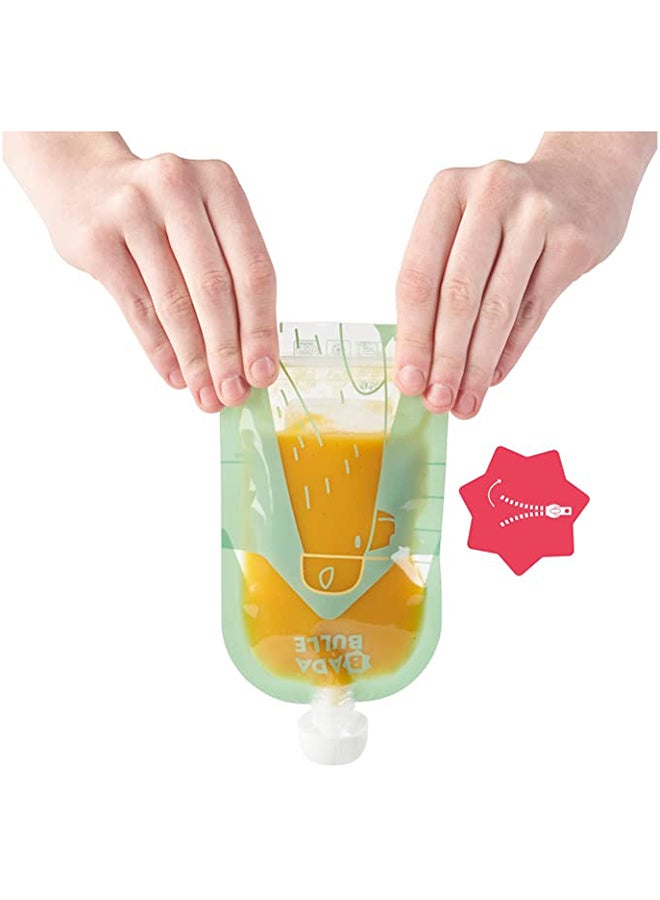 Badabulle 15-Pieces Reusable Food Storage Pouches- Multicolored, 150Ml - Image 3