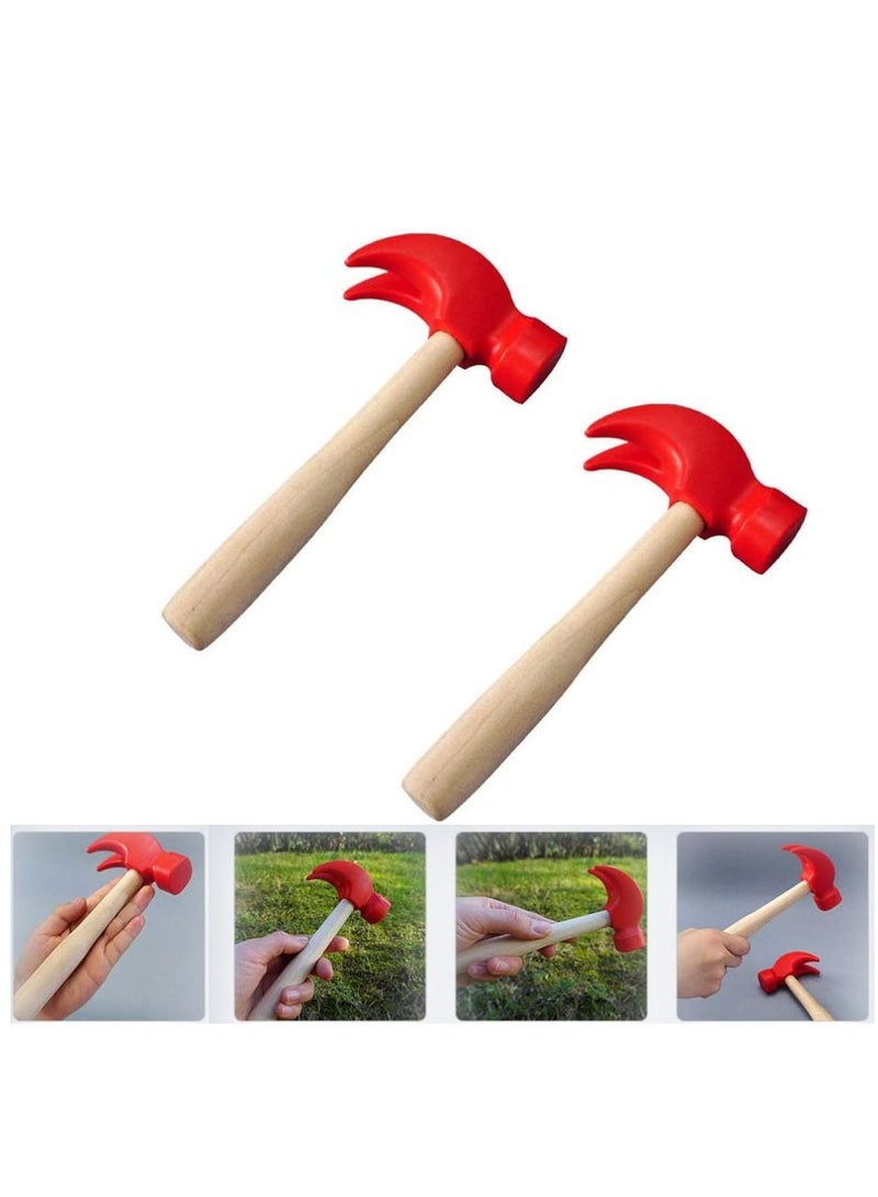 Y&D Wooden Hammer Toys Simulation Hammers Maintenance Tools Pretend Play Educational for Kids Children 2pcs  - Image 1