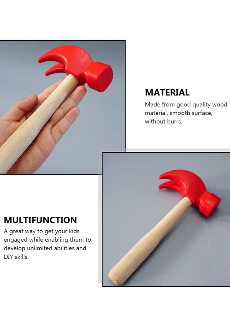 Y&D Wooden Hammer Toys Simulation Hammers Maintenance Tools Pretend Play Educational for Kids Children 2pcs  - Image 4