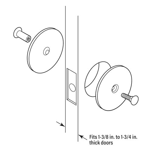Prime-Line U 9515 Steel Door Hole Cover Plate, Gray (Single Pack) - Image 4