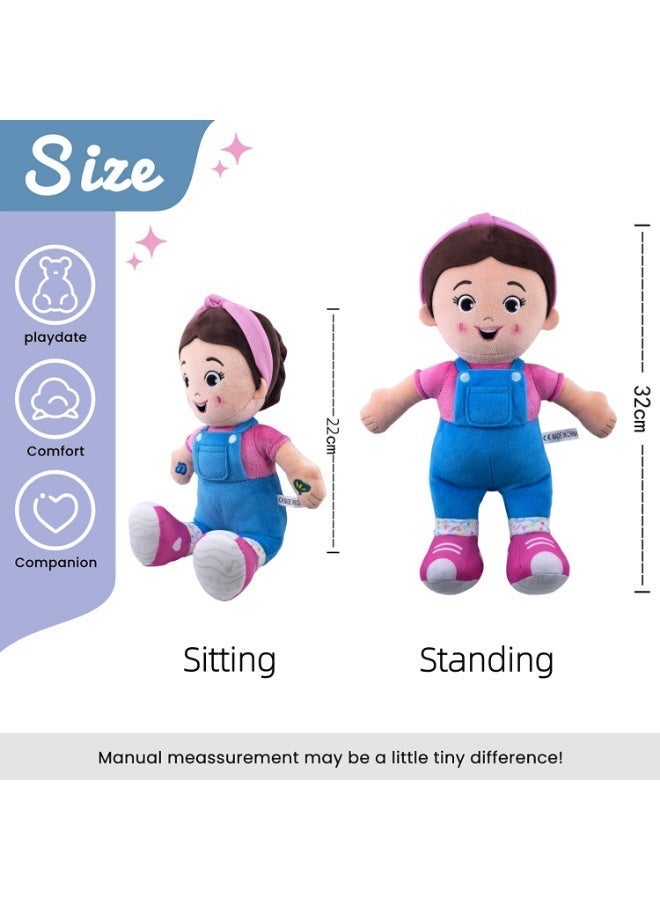 XICEN Speak & Sing Doll, 32cm Plush Toy with 4 Songs & 9+ Phrases, Interactive Toy Speaking Plush Toy Gifts for Toddlers Ages 6 Months to 3+ - Image 4