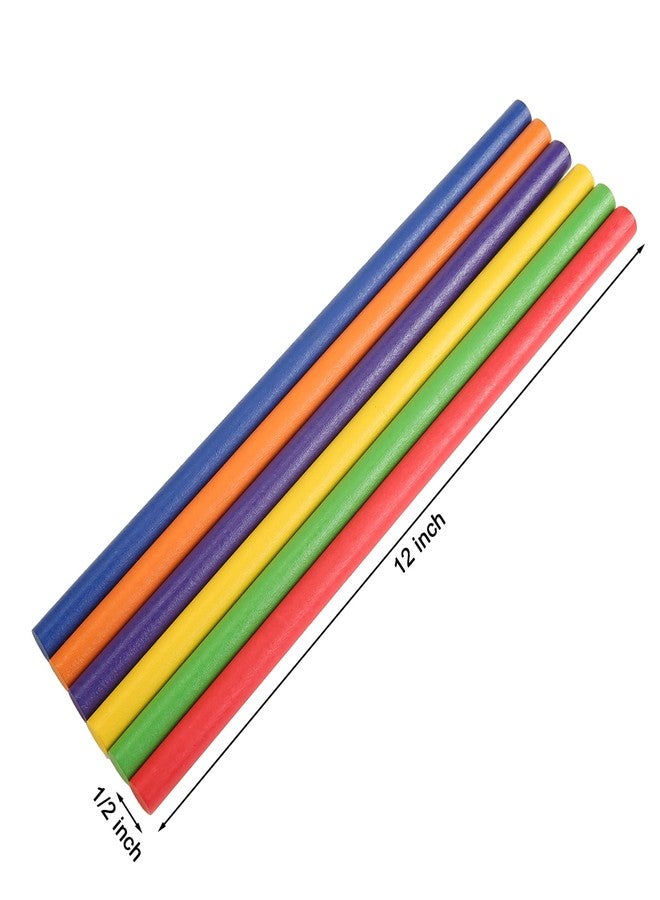 TDOCK 60 Pcs Rhythm Sticks for Kids Bulk, Wood Music Lummi Sticks, 6 Colors - Image 2