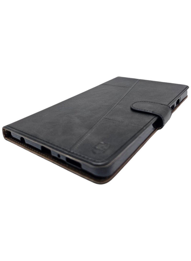 Leather Flip Case Standable Protective Cover For Samsung Galaxy Tab A9 - Black - Image 3