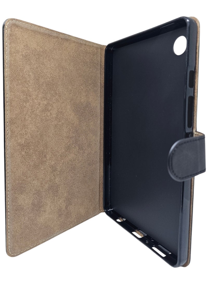 Leather Flip Case Standable Protective Cover For Samsung Galaxy Tab A9 - Black - Image 4
