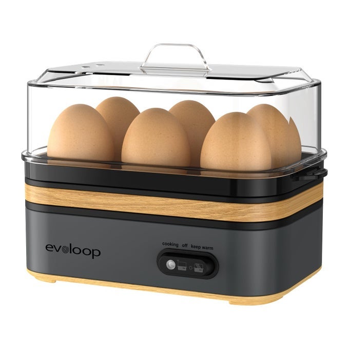RAPID EGG COOKER ELECTRIC 6 EGGS CAPACITY SOFT MEDIUM HARD BOILED POACHER OMELET MAKER EGG POACHER WITH AUTO SHUTOFF BPA FREE