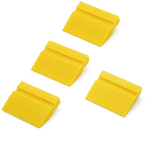 CARTINTS 2Inch Water Glass Wiper Water Blade Rubber Mini Squeegee Window Squeegee Side Mirror Squeegee for Household Car Glass Cleaning 4Pack - Image 2