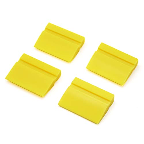CARTINTS 2Inch Water Glass Wiper Water Blade Rubber Mini Squeegee Window Squeegee Side Mirror Squeegee for Household Car Glass Cleaning 4Pack - Image 5