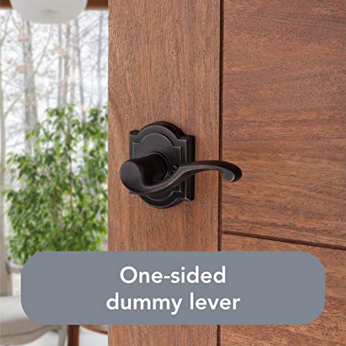 Baldwin Madrina, Half Dummy Door Right Handed Lever, Non-Turning Door Handle for Closet, French Door, in Venetian Bronze - Image 2