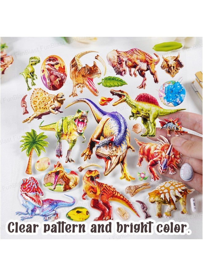 FunBlast Dinosaur Stickers for Kids, 50+ Pcs Self Adhesive 3D Puffy Kawaii Stickers for Kids, Stickers for Scrap Booking, Card Making, Art & Craft Materials for Kids, DIY Craft Items for Kids - Image 2