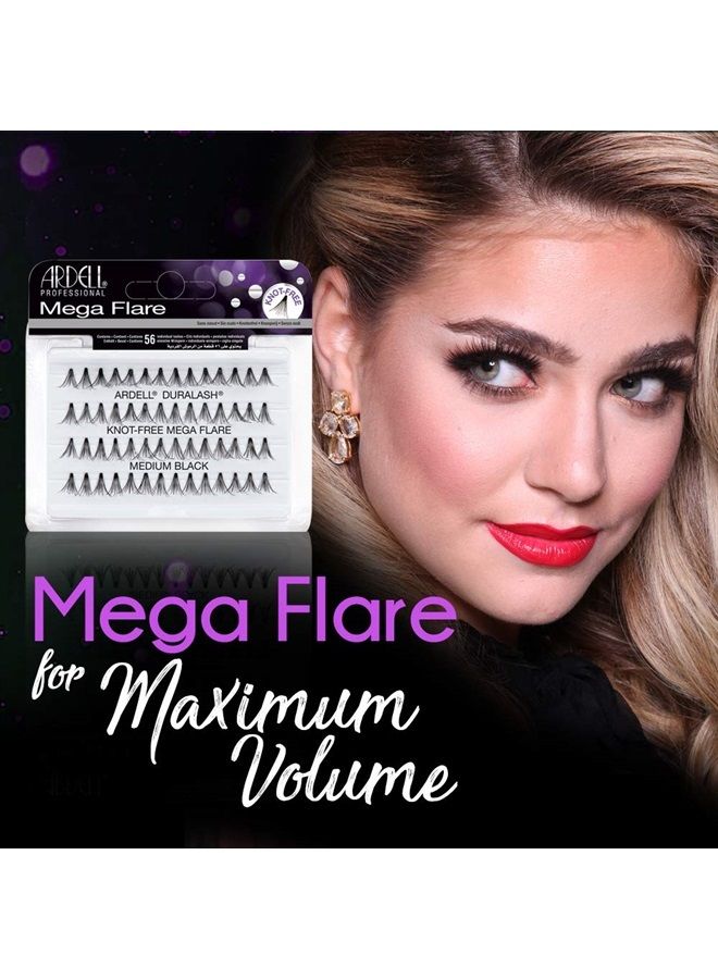 ARDELL False Eyelashes Mega Individuals Knot-Free Medium Black 4 Pack - Image 2