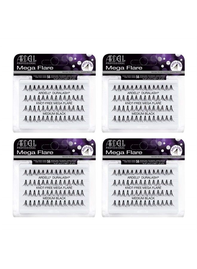 ARDELL False Eyelashes Mega Individuals Knot-Free Medium Black 4 Pack - Image 1