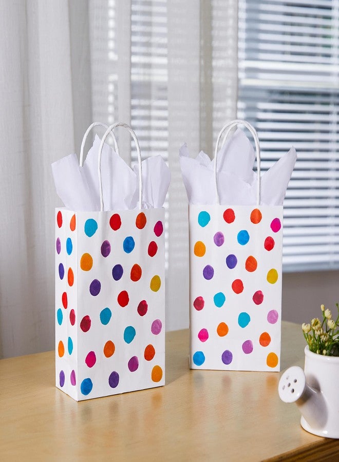 SUNCOLOR 25 Pieces 6" Mini Goodie Bags Small Gift Bags with Handle for Party Favor Bags (Polka Dot) - Image 2