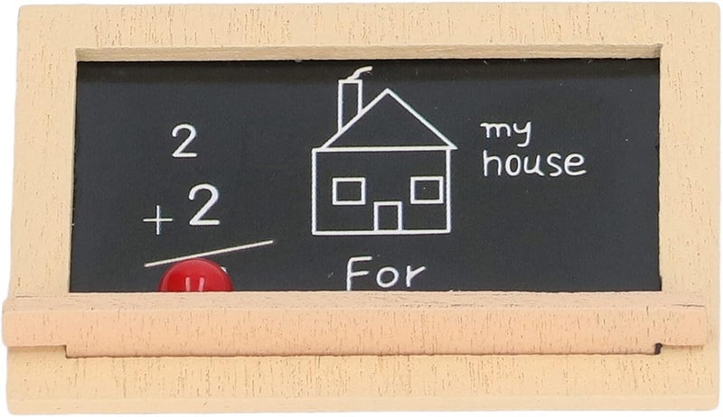 Premium Wooden Mini Chalkboard Set, 10-Piece, Pine Wood, 1:12 to 1:6 Scale, 1.4x1.8 Inch, for Dollhouse Restaurant Bar - Image 4