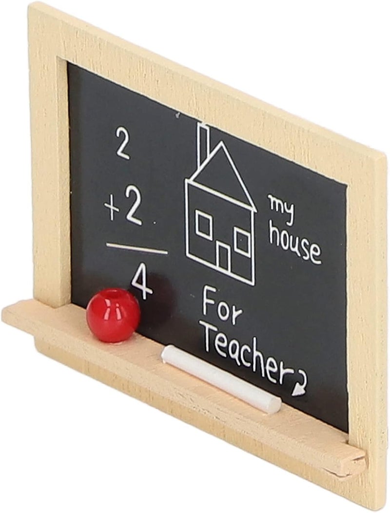 Premium Wooden Mini Chalkboard Set, 10-Piece, Pine Wood, 1:12 to 1:6 Scale, 1.4x1.8 Inch, for Dollhouse Restaurant Bar - Image 5
