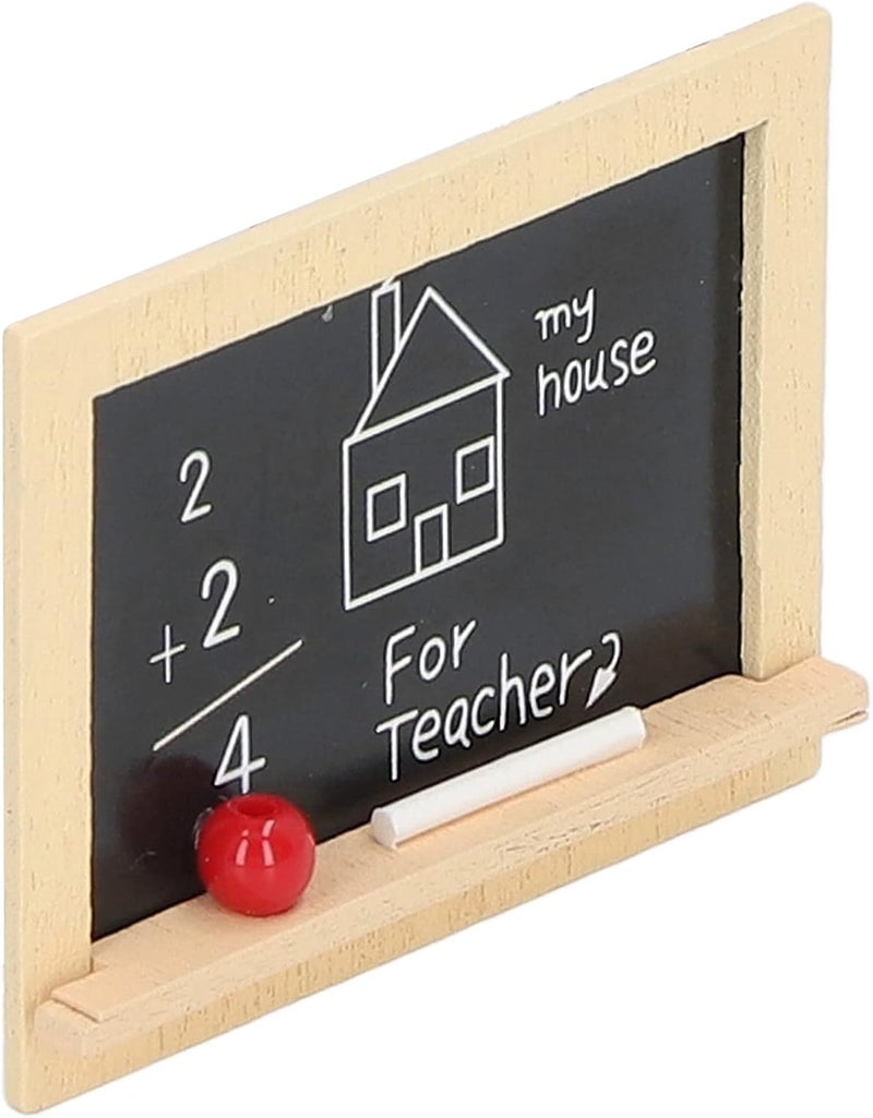 Premium Wooden Mini Chalkboard Set, 10-Piece, Pine Wood, 1:12 to 1:6 Scale, 1.4x1.8 Inch, for Dollhouse Restaurant Bar - Image 2