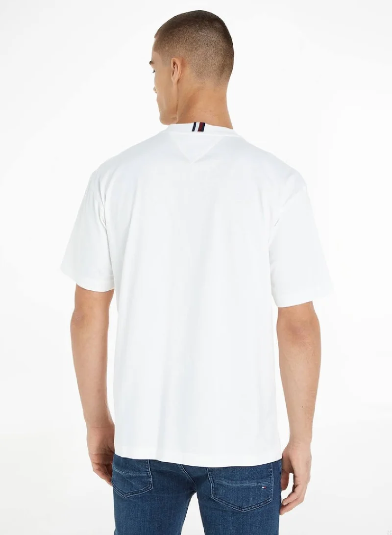 TOMMY HILFIGER Men's Monotype Archive Fit T-Shirt, White