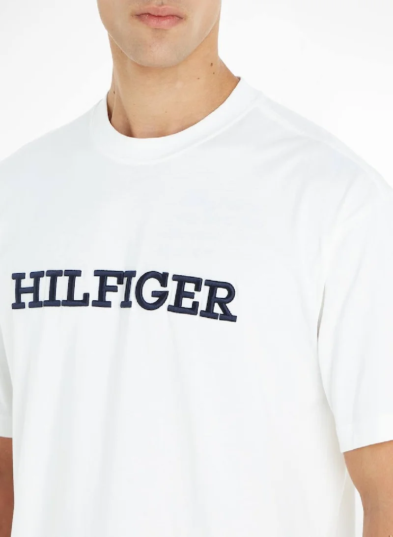 TOMMY HILFIGER Men's Monotype Archive Fit T-Shirt, White