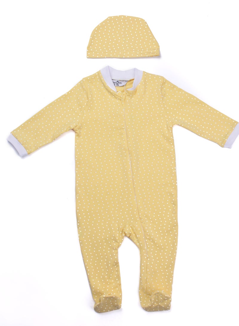 Baby Co. Yellow & Rose Soft Cotton Bodysuits With Ice Caps (2 Pack) - Image 3