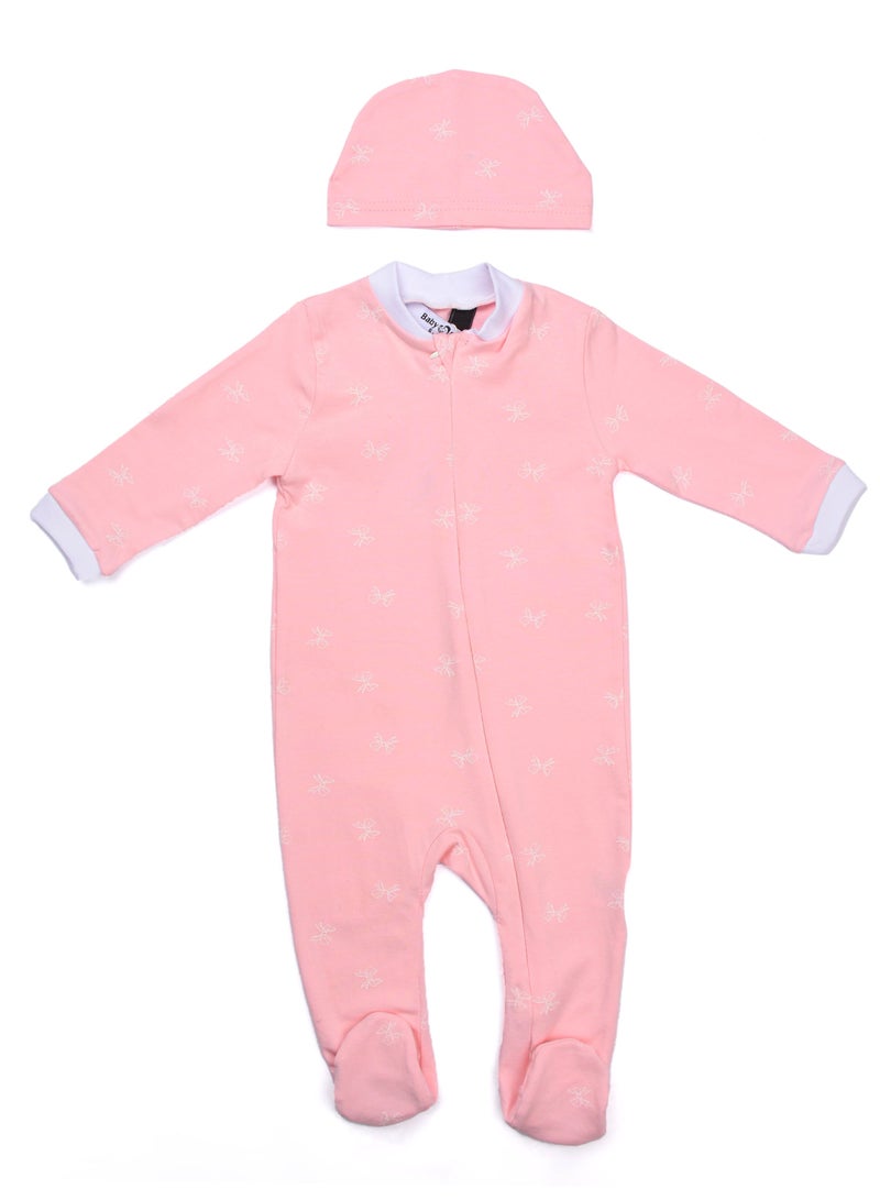 Baby Co. Yellow & Rose Soft Cotton Bodysuits With Ice Caps (2 Pack) - Image 2