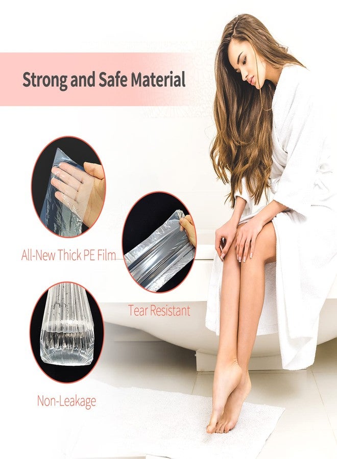 Charmyth Liners Hand or Foot Disposable Thermal Heated Mitt Liners Paraffin Bath Treatments Bags Plastic Liner Socks and Gloves for Hot Wax Therapy (100) - Image 4
