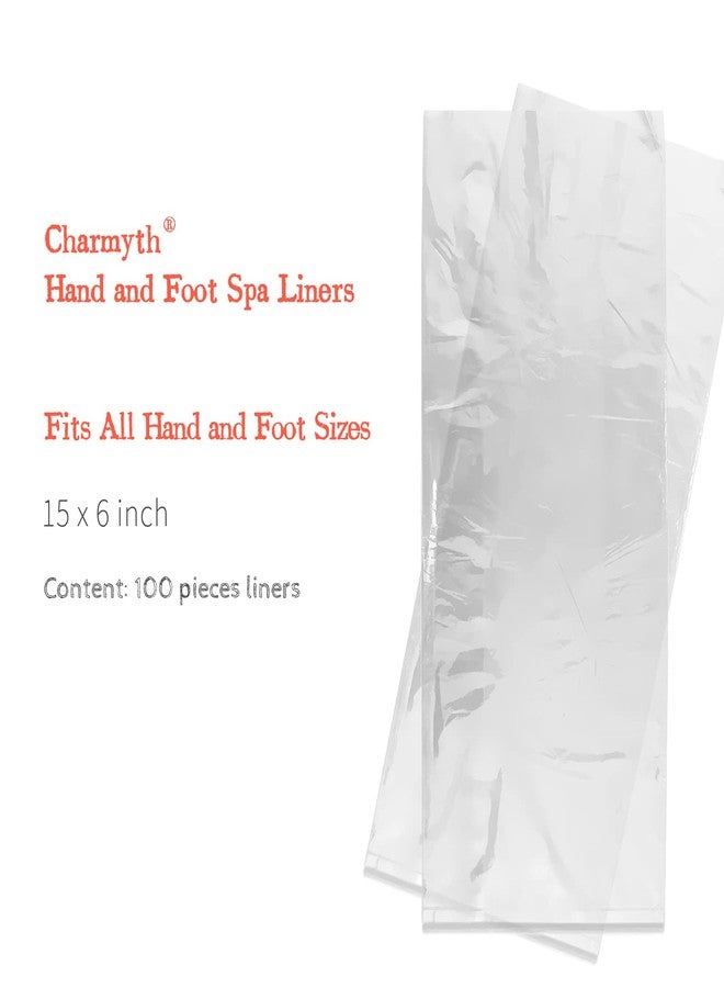 Charmyth Liners Hand or Foot Disposable Thermal Heated Mitt Liners Paraffin Bath Treatments Bags Plastic Liner Socks and Gloves for Hot Wax Therapy (100) - Image 2