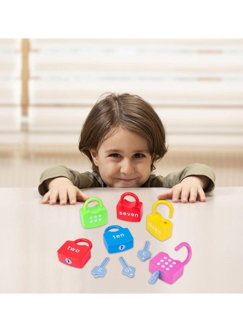 GGOOT Learning Key Lock Toys - Kids Matching Locks Game Toy With Keys Numbers - Preschool Learning Activities Lock And Key Toy, Montessori Counting And Matching Toy For Toddler  - Image 3