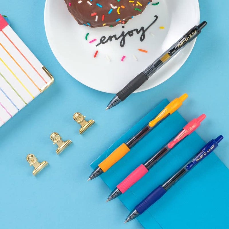 Pilot G2 Premium Gel Pens, Gel Roller Pens, Fine Point 0.7 mm Assorted Colors 20 Count - Image 4