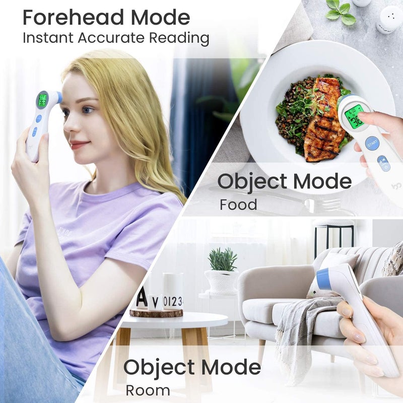 Femometer Digital Thermometer for Baby Kids and Adults NonContact Infrared Thermometer with Immediate Accurate Reading Fever Alarm White - Image 5