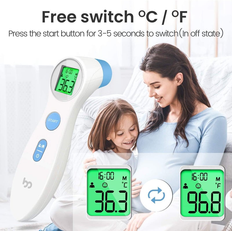 Femometer Digital Thermometer for Baby Kids and Adults NonContact Infrared Thermometer with Immediate Accurate Reading Fever Alarm White - Image 3