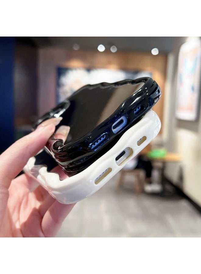 شيبشيب جراب هاتف بتصميم موجة بسيطة لهاتف آيفون 13 مع مرآة، إطار متموج من TPU ناعم، غطاء هاتف جمالي - Image 5