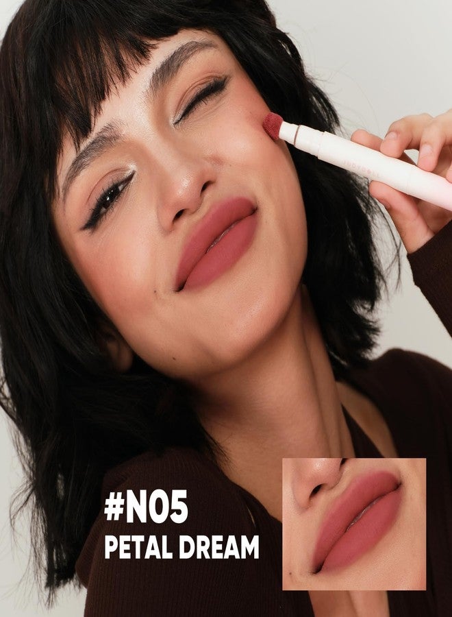 JUDYDOLL Cushion Matte Lip Cream - Smooth & Long-Lasting Velvet Lip Stain, Non-fading, Transfer-proof, with Non-Drying Formula for Lip Caring, Lip Lines Blurred, Soft Lightweight Finish, Red Lip Mud - Image 2