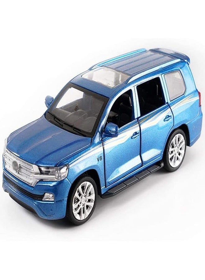 AHBHT Kids Model 1:32 Land Cruiser Model Zinc Alloy Diecast Metal Car Pullback Openable Doors Toy Car with Flashing Light and Musical Sound Toy for Kids - Multi - Image 1