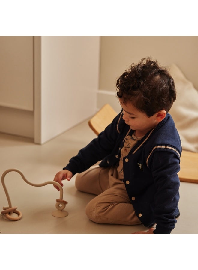 Dirkje boys' trousers taupe knee pads - Image 3