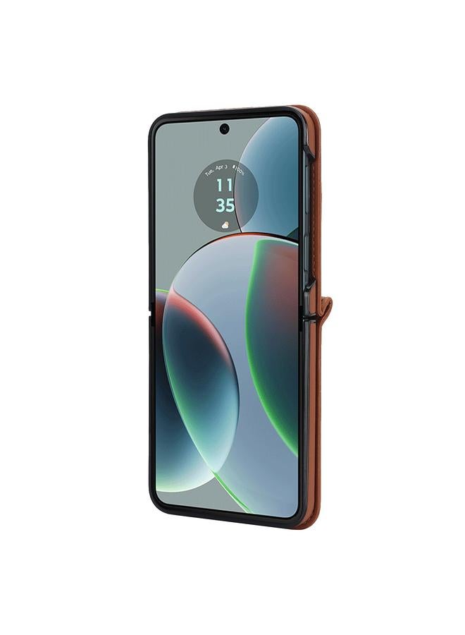 S-TOP Case For Motorola Razr 40 Rhombic Texture Phone Case with Long & Short Lanyard - Image 4