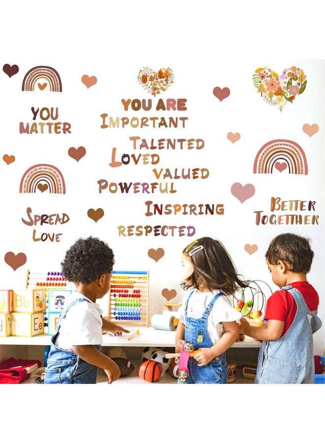 Kazova Kids Equality Wall Decals Inspirational Quote Small Hands Change The World Diversity Wall Stickers Motivational Decals Rainbow Handprints Kids Wall Stickers for Classroom School Playroom Decor - Image 3