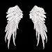 ZALALAA 1Pair White Embroidered Angel Wings 158X62 inch WhiteL - Image 2