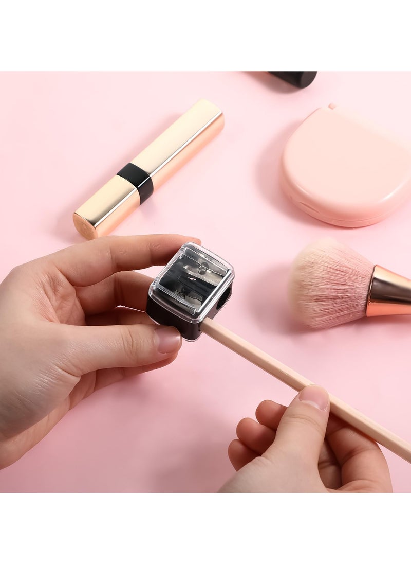 GNAFOTU 4 Pcs Eyeliner Sharpener Dual Makeup Sharpeners Cosmetic Tools Compact Makeup Sharpening Device for Eyeliner Lip Liner Pencils  - Image 2