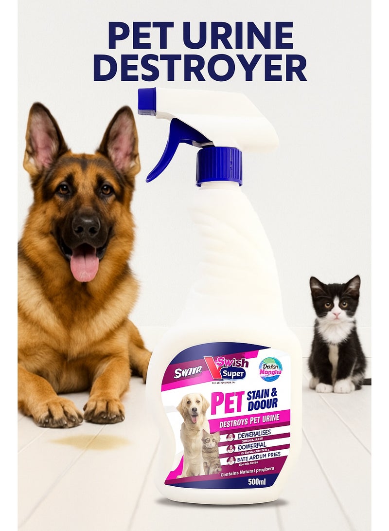 في2 مزيل بقع وروائح الحيوانات الأليفة 5 لتر + عبوة رش - Image 2